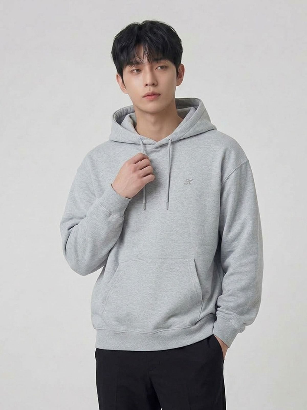 행텐(HANGTEN) 남성 텍스쳐 패브릭 후드티셔츠_055(10590-031-821-69)