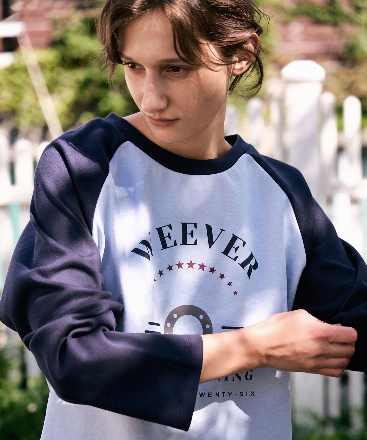 위에버(WEEVER) Run raglan sleeve tee ver. sky blue