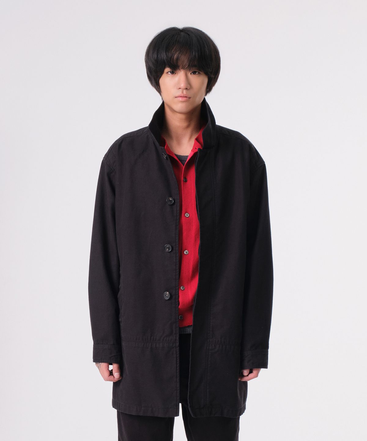 다이브인(DIVEIN) VINTAGE COTTON MID COAT (BLACK)