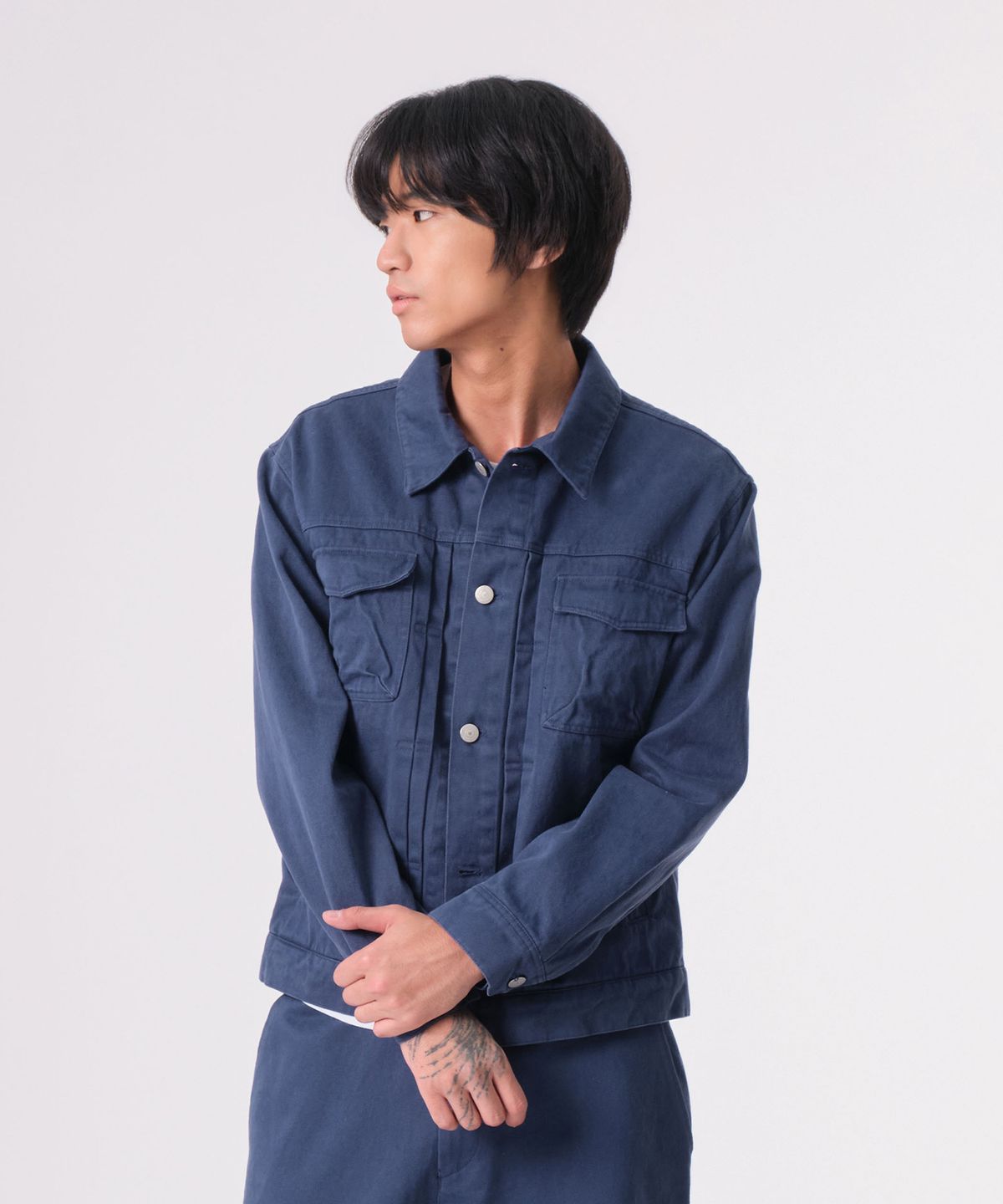 다이브인(DIVEIN) TYPE.2 HEAVY COTTON TRUCKER JACKET (BLUE)