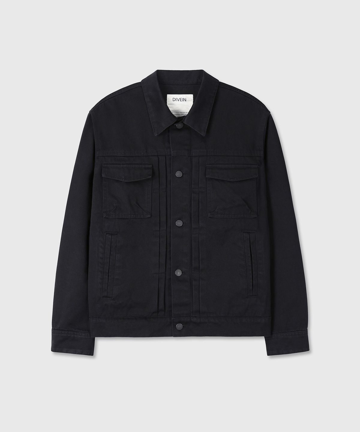 다이브인(DIVEIN) TYPE.2 HEAVY COTTON TRUCKER JACKET (BLACK)