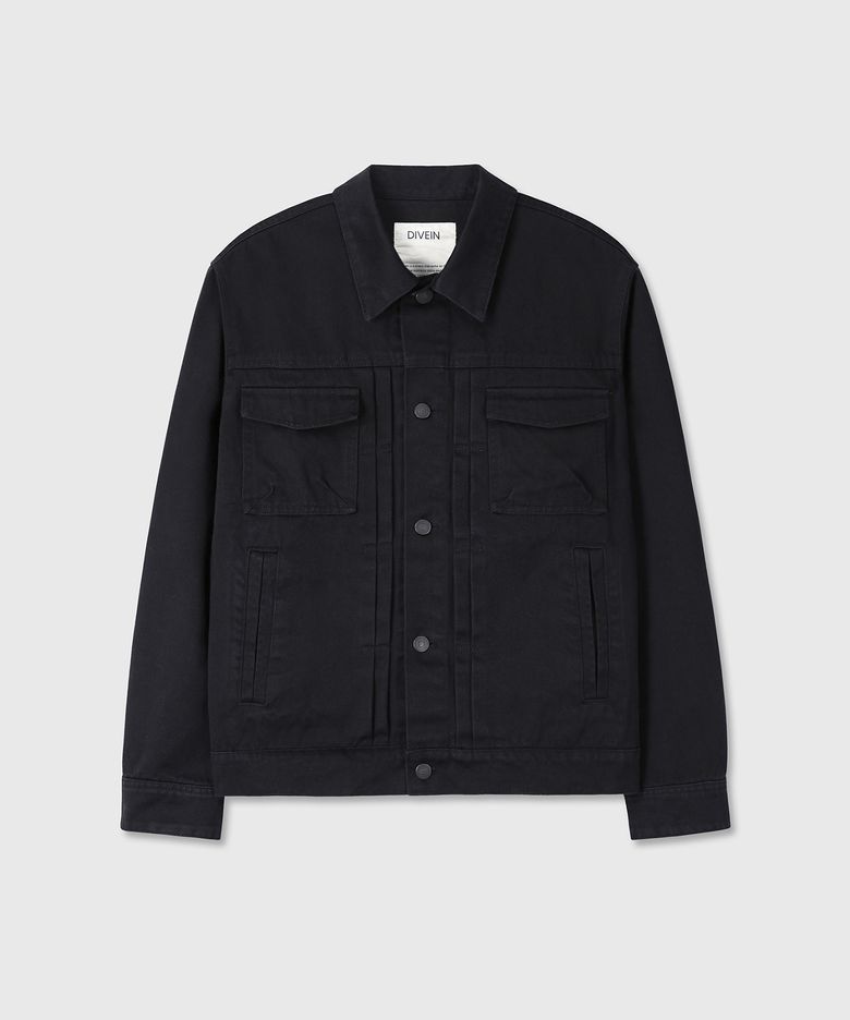 TYPE.2 HEAVY COTTON TRUCKER JACKET (BLACK)