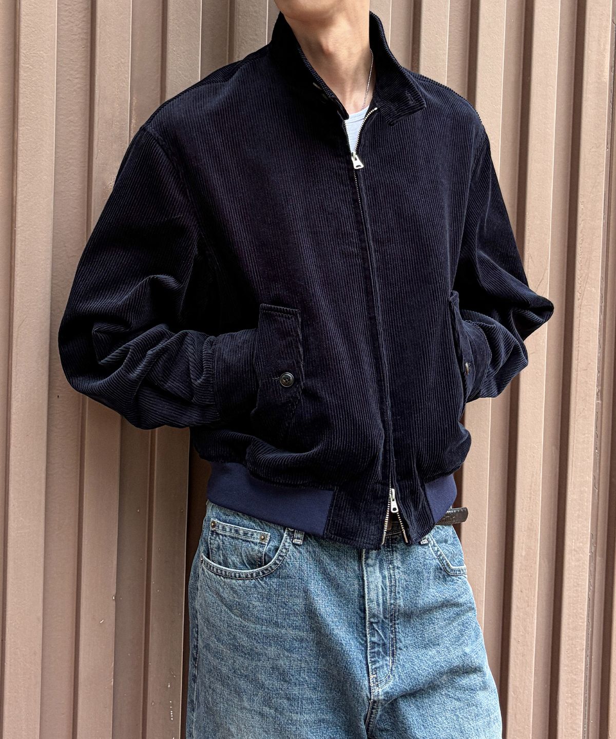 브랜디드(BRANDED) CORDUROY HARRINGTON JACKET [NAVY]