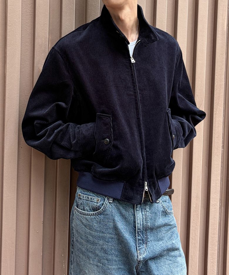 CORDUROY HARRINGTON JACKET [NAVY]