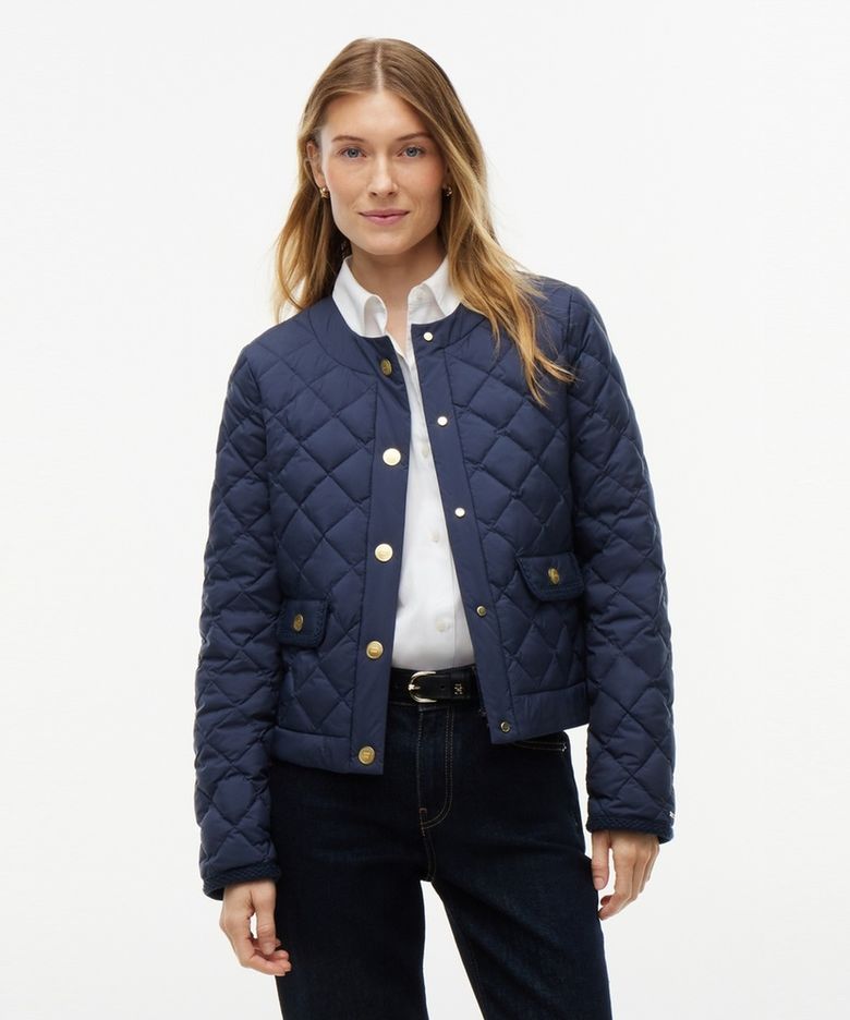 골드 버튼 퀼팅 재킷 (T22G7PJC050WT1C1G)