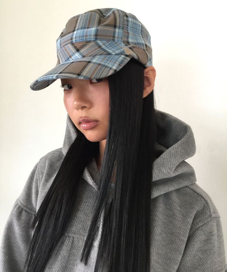 DORE CHECK CAP _ BLUE