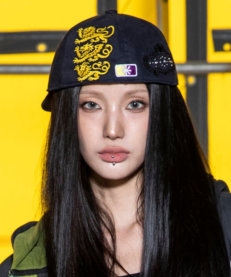 GC089 키마이라 스터디드 워시드 코튼 볼캡 (NAVY)