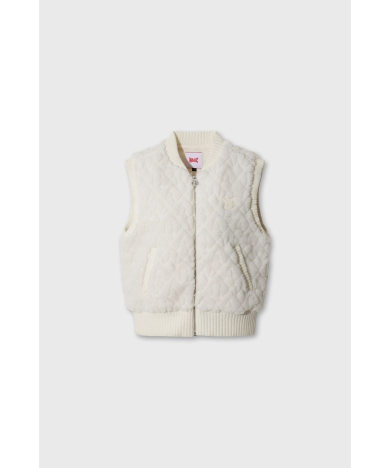 Women Jacquard vest WWVAW26804IVX