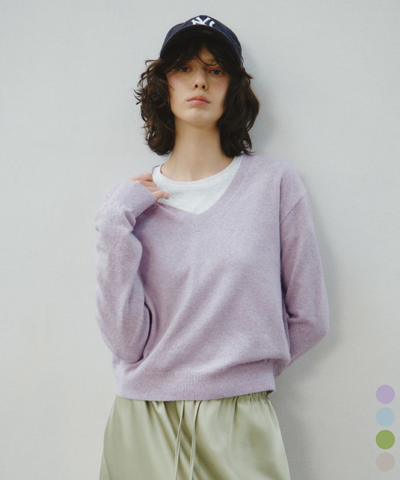 Every Day Soft Vneck Knit_CTK260(4color)
