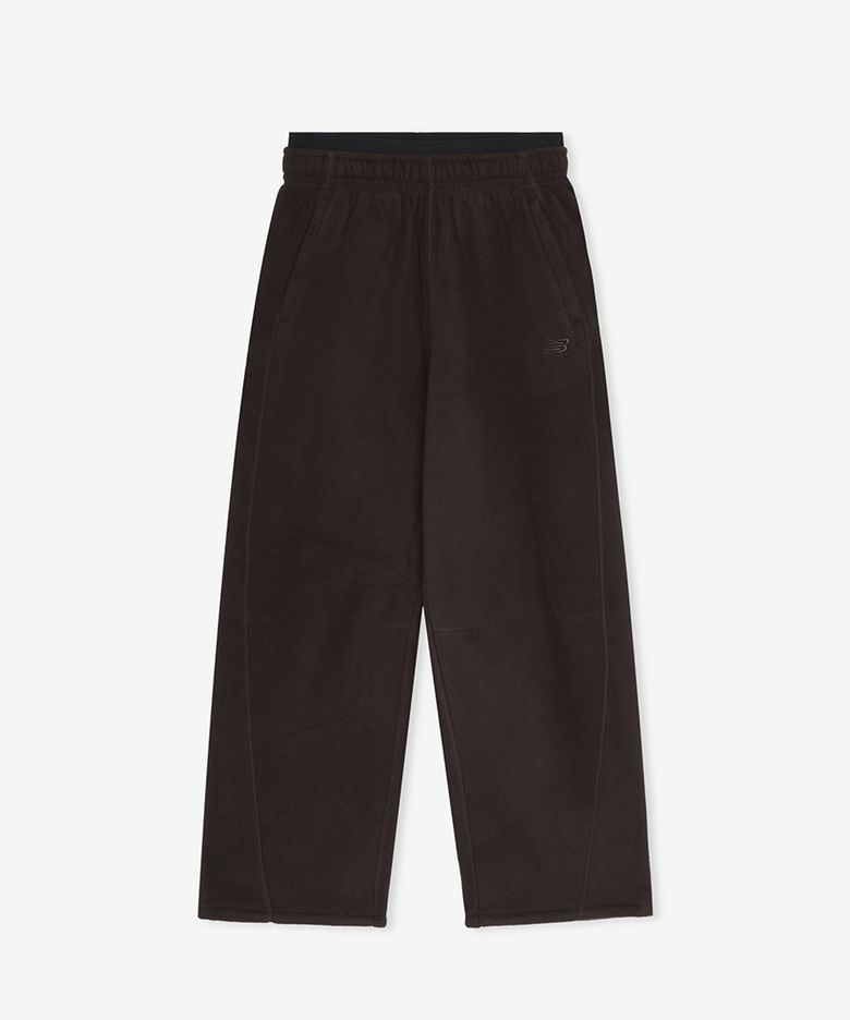 NBMLG4W952 / WOMEN 코지 플리스 와이드팬츠 (BROWN)