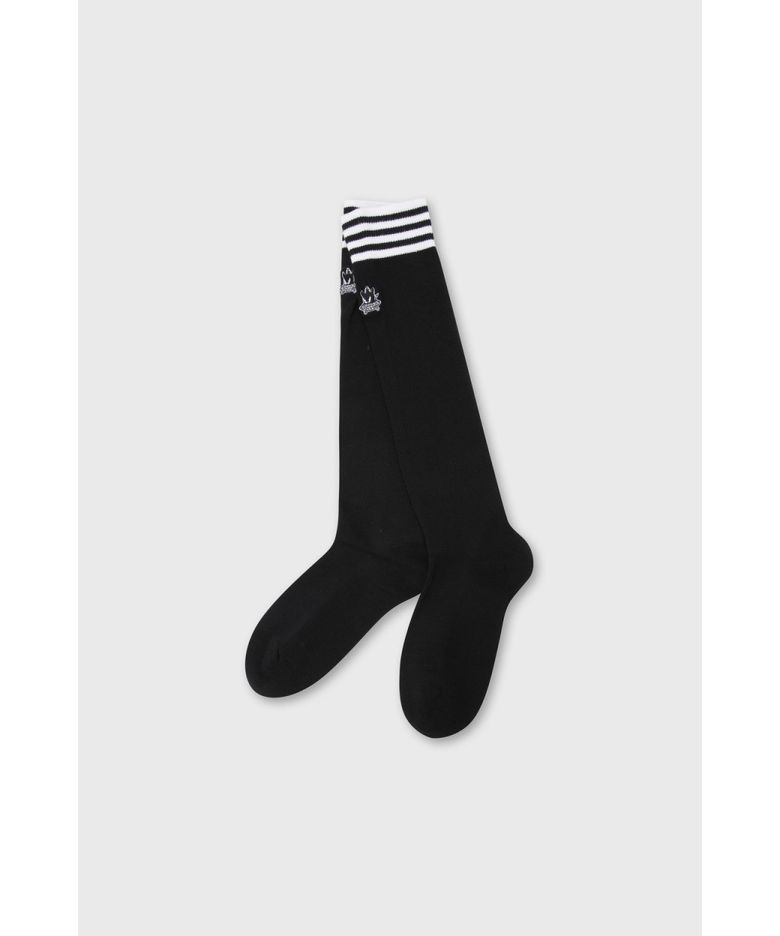 Women Stripe Knee Socks WGLCX26712BKX