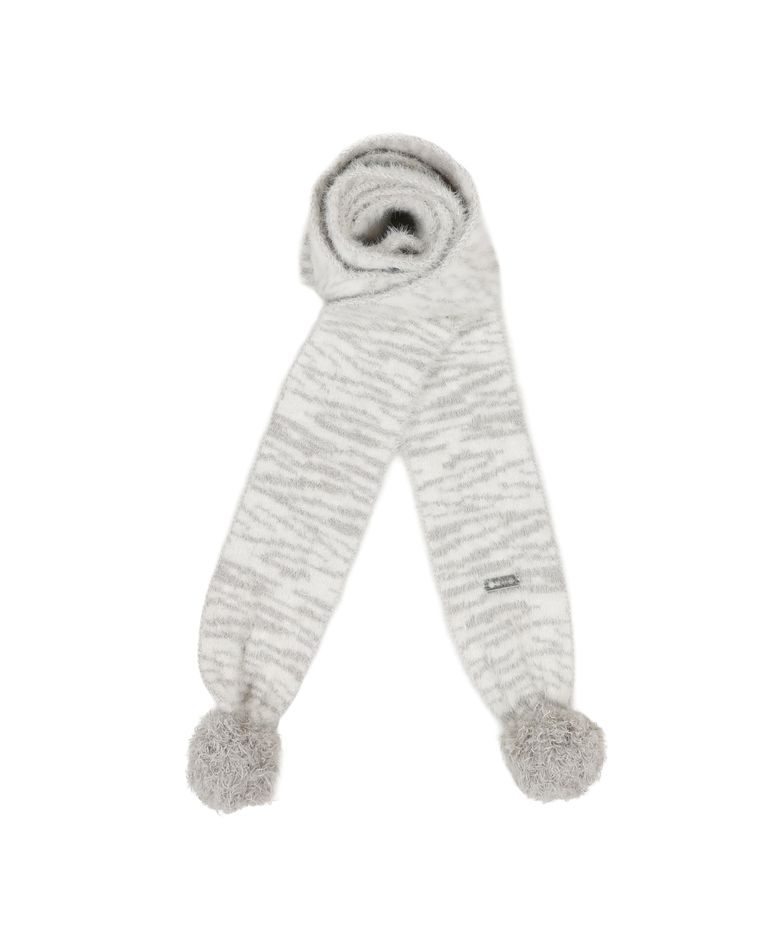 ZEBRA KNIT MUFFLER [IVORY]