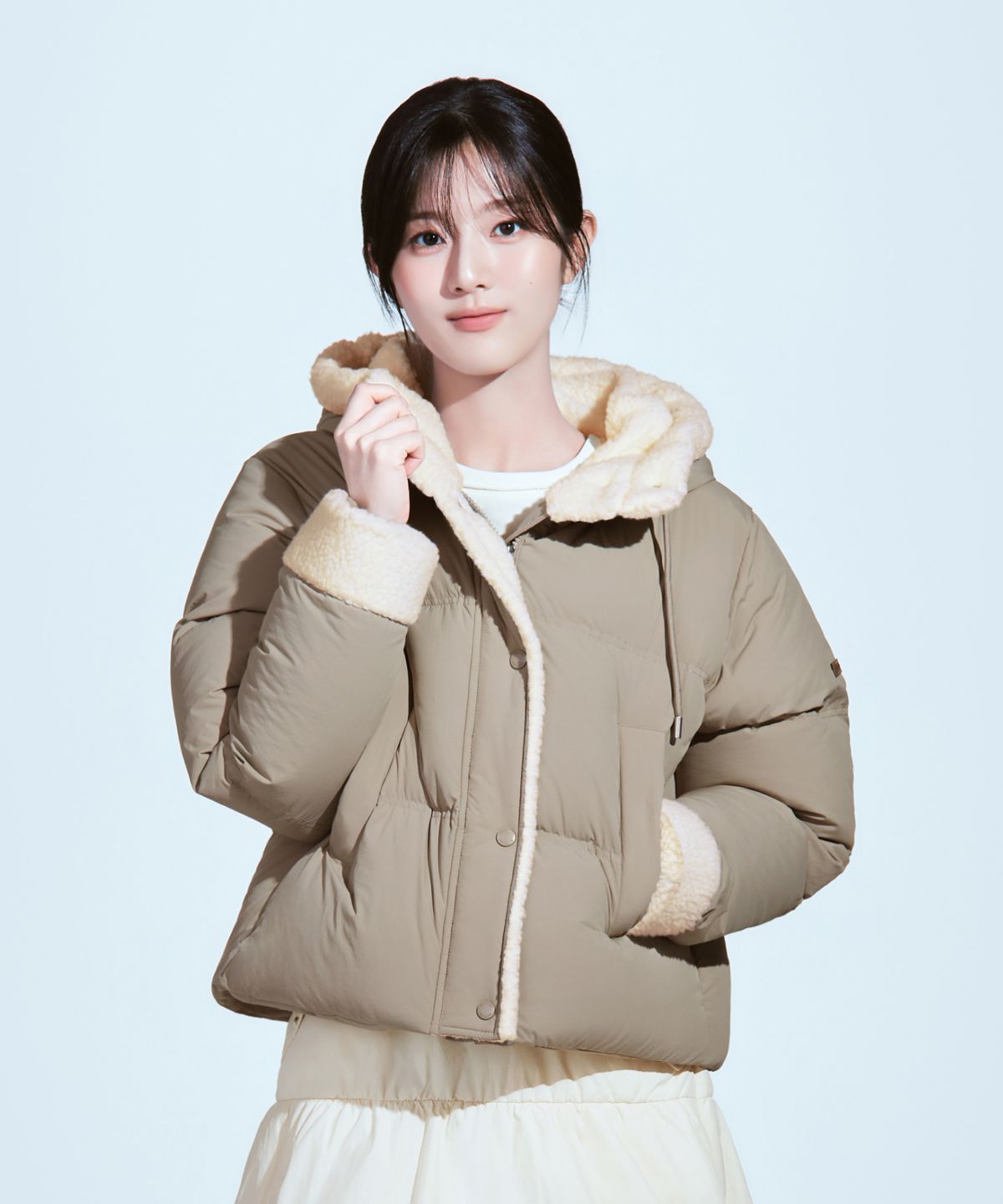 슈퍼드라이(SUPERDRY) 우먼스 무트 푸퍼 다크 베이지 SDFJDFQ03DBE