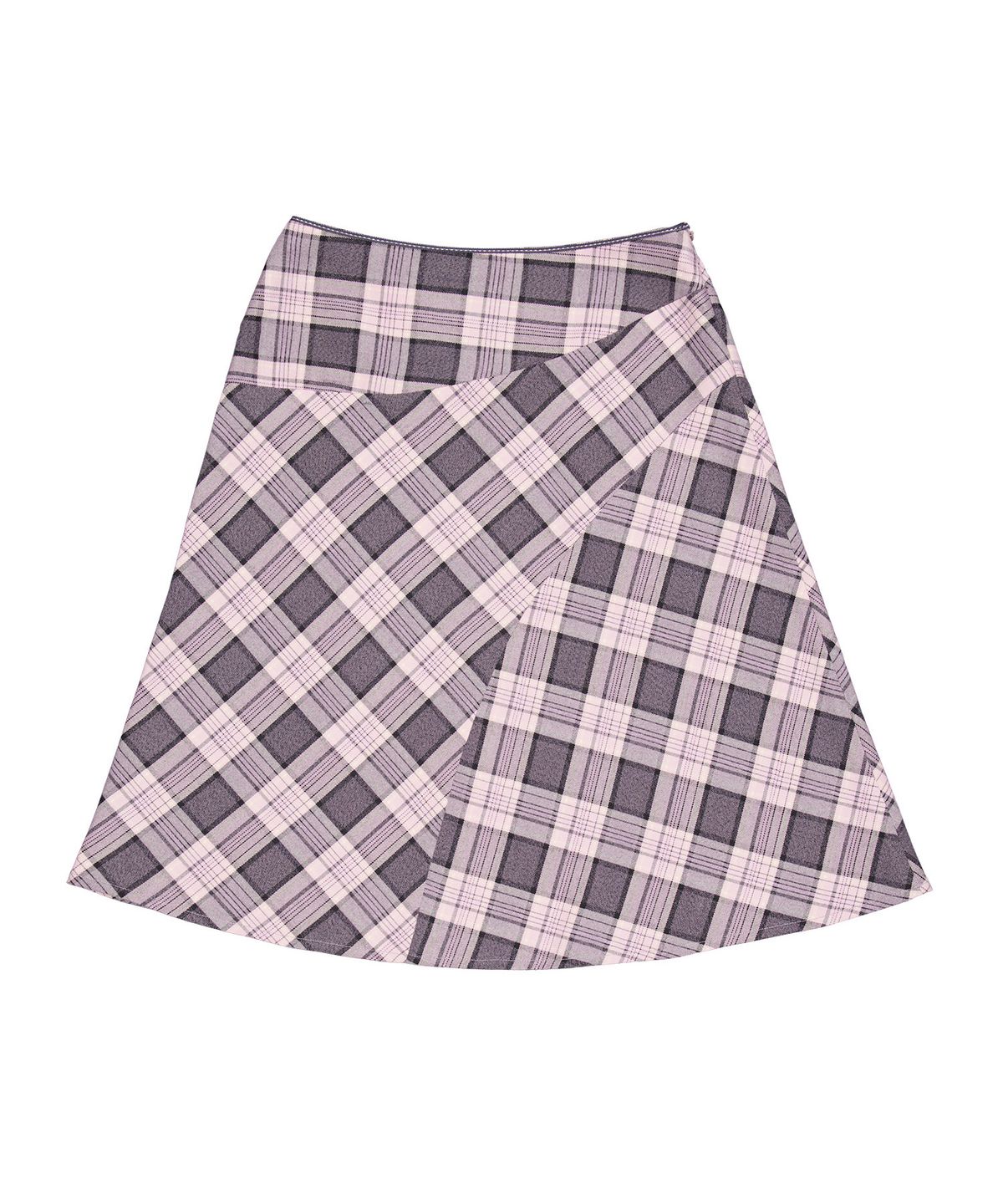 인오도르(INODORE) BIAS CHECK MIDI SKIRT _ PINK