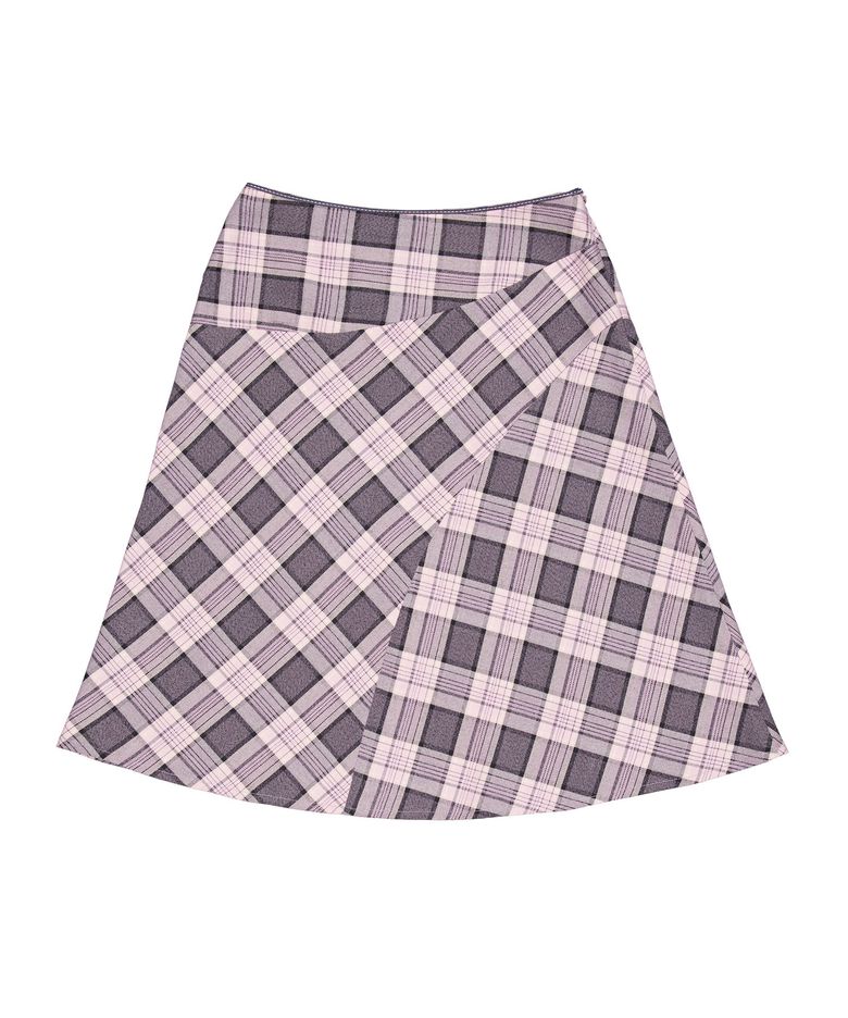 BIAS CHECK MIDI SKIRT _ PINK