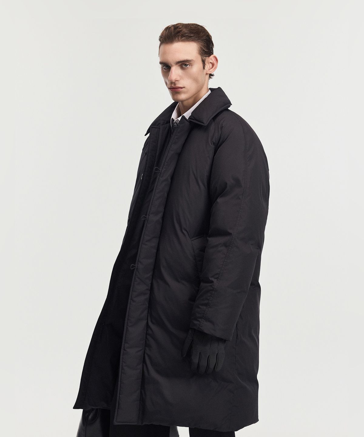 티엔지티(TNGT) European Goose Down Loop-Button Long Jacket (Black) TNJU6F206BK