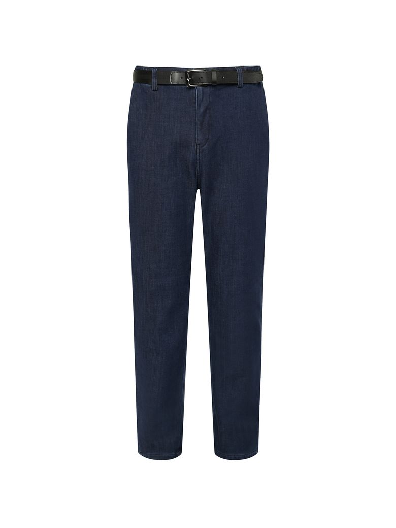 시그니처 데님 본딩 팬츠 (GOLD FIT)_DARK DENIM_KMW263638B