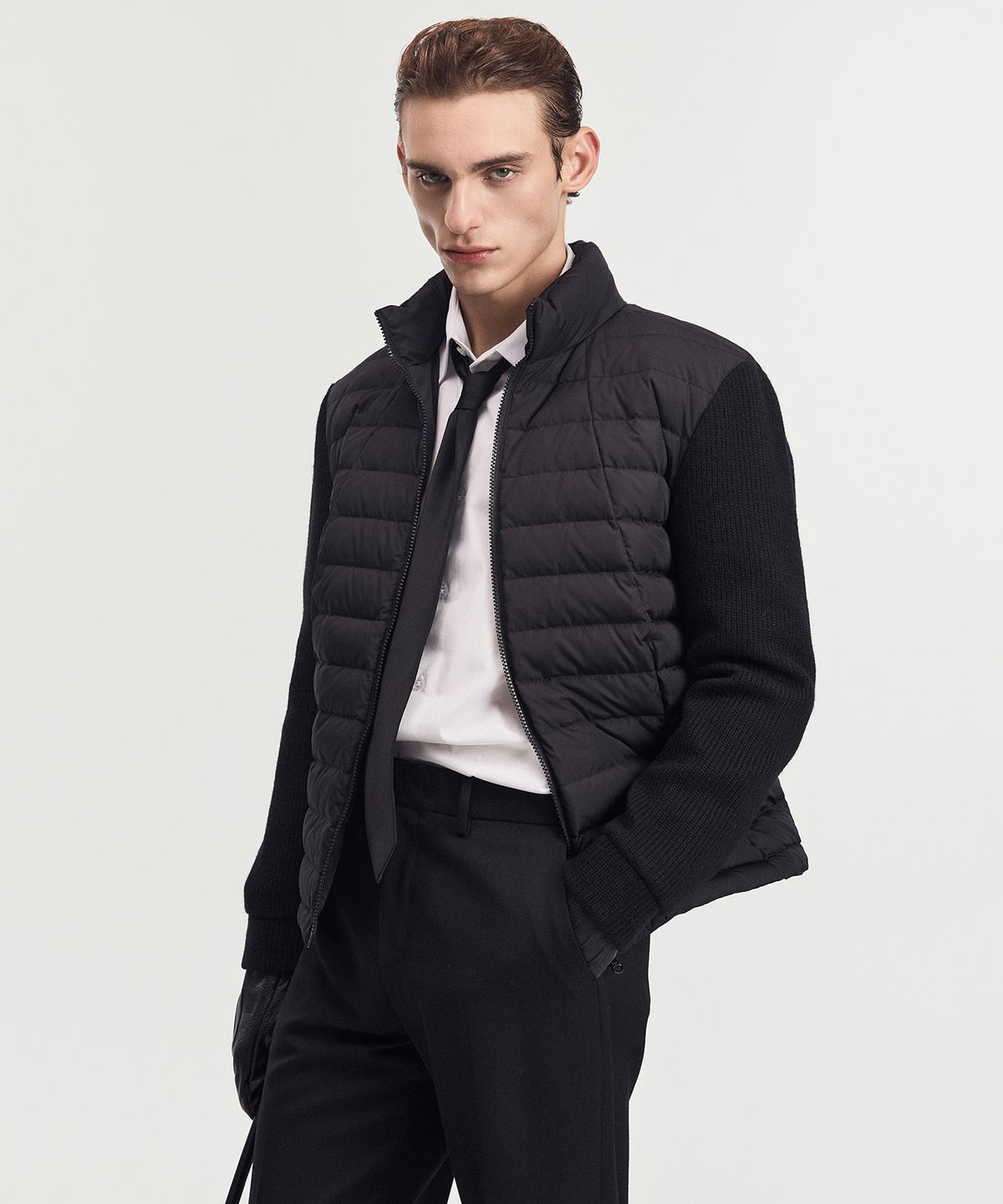 티엔지티(TNGT) European Goose Down Knit Cardigan (Black) TNJU6F200BK