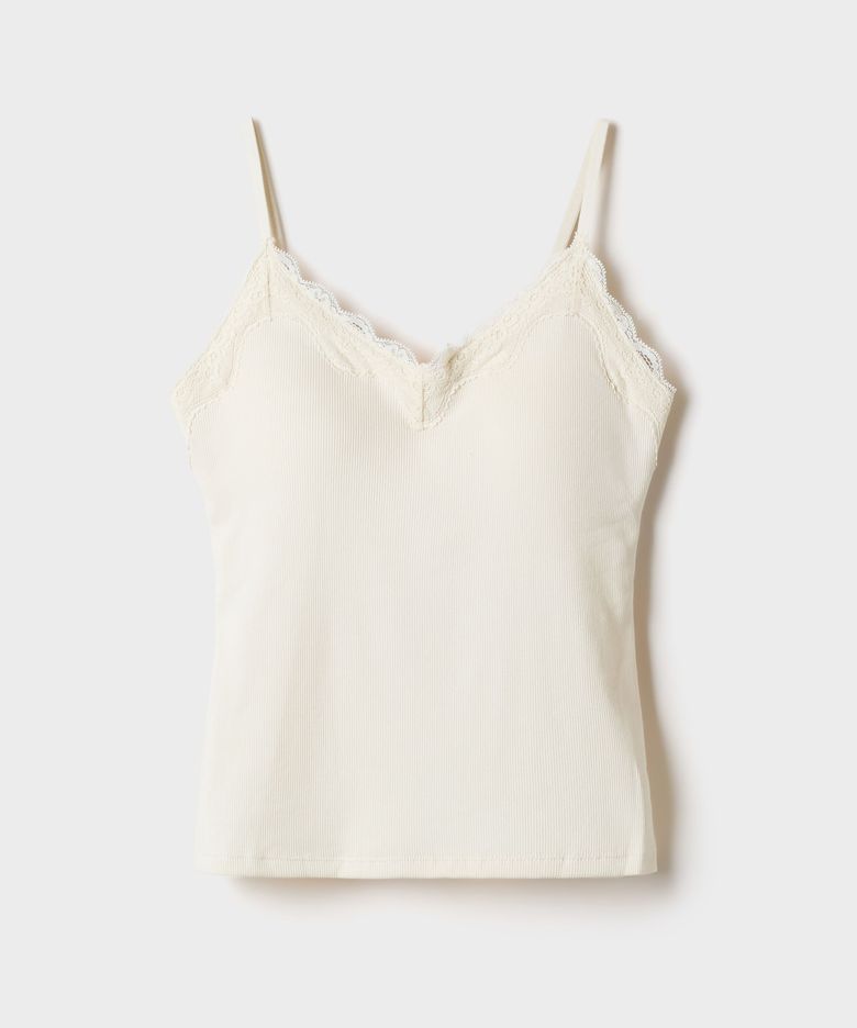 [BRA-IN] (기모) 캡내장 레이스 브이넥 나시_SPRNG4TA01