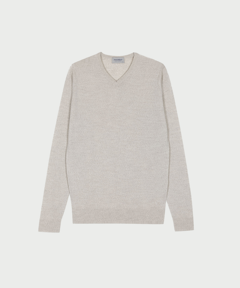 SHIPTON Extra Fine Merino Wool Standard Fit High V-Neck Pullover Core 4 Colors