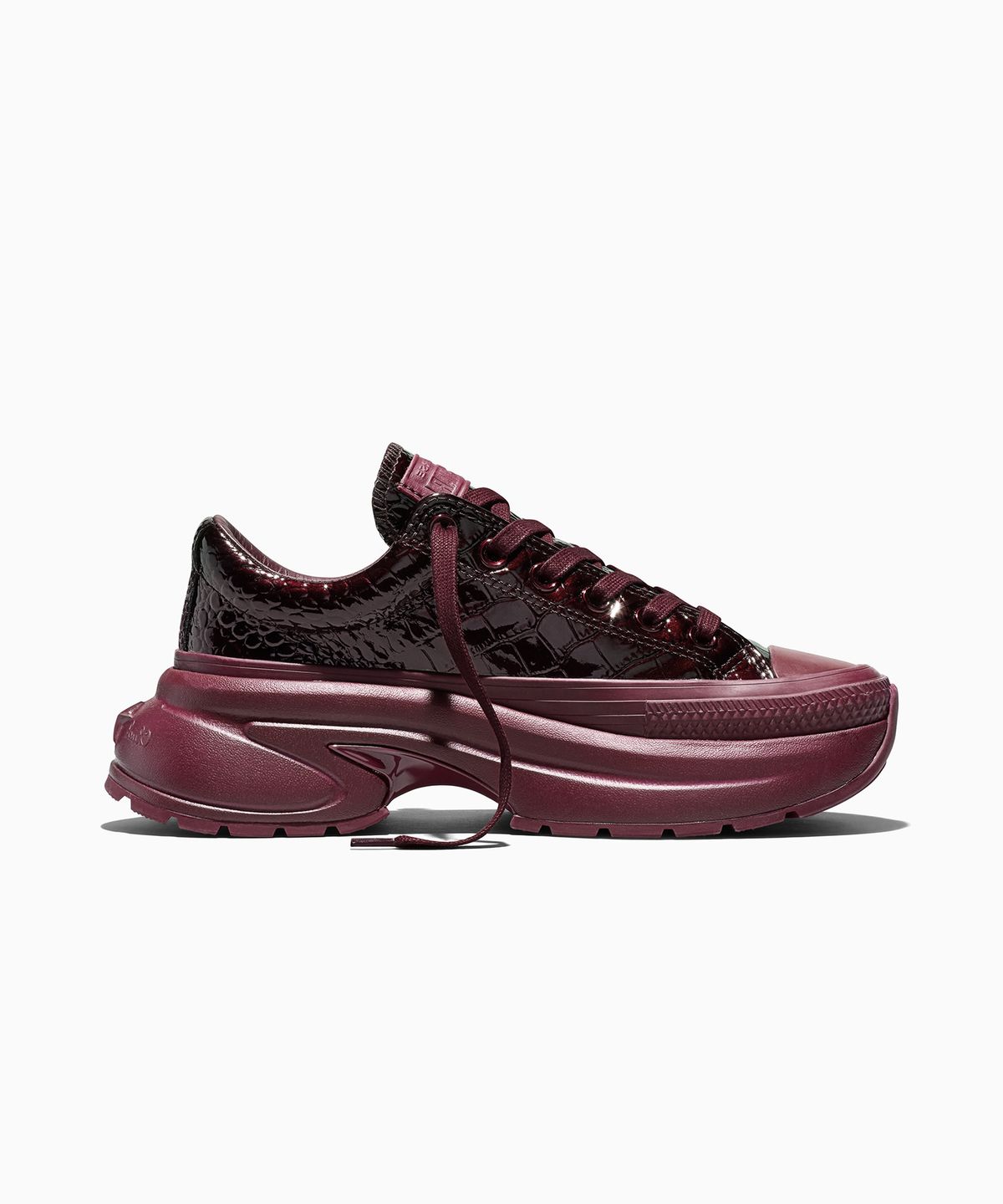 컨버스(CONVERSE) 런스타 크러쉬 크록 레더 딥 보르도 A24021C