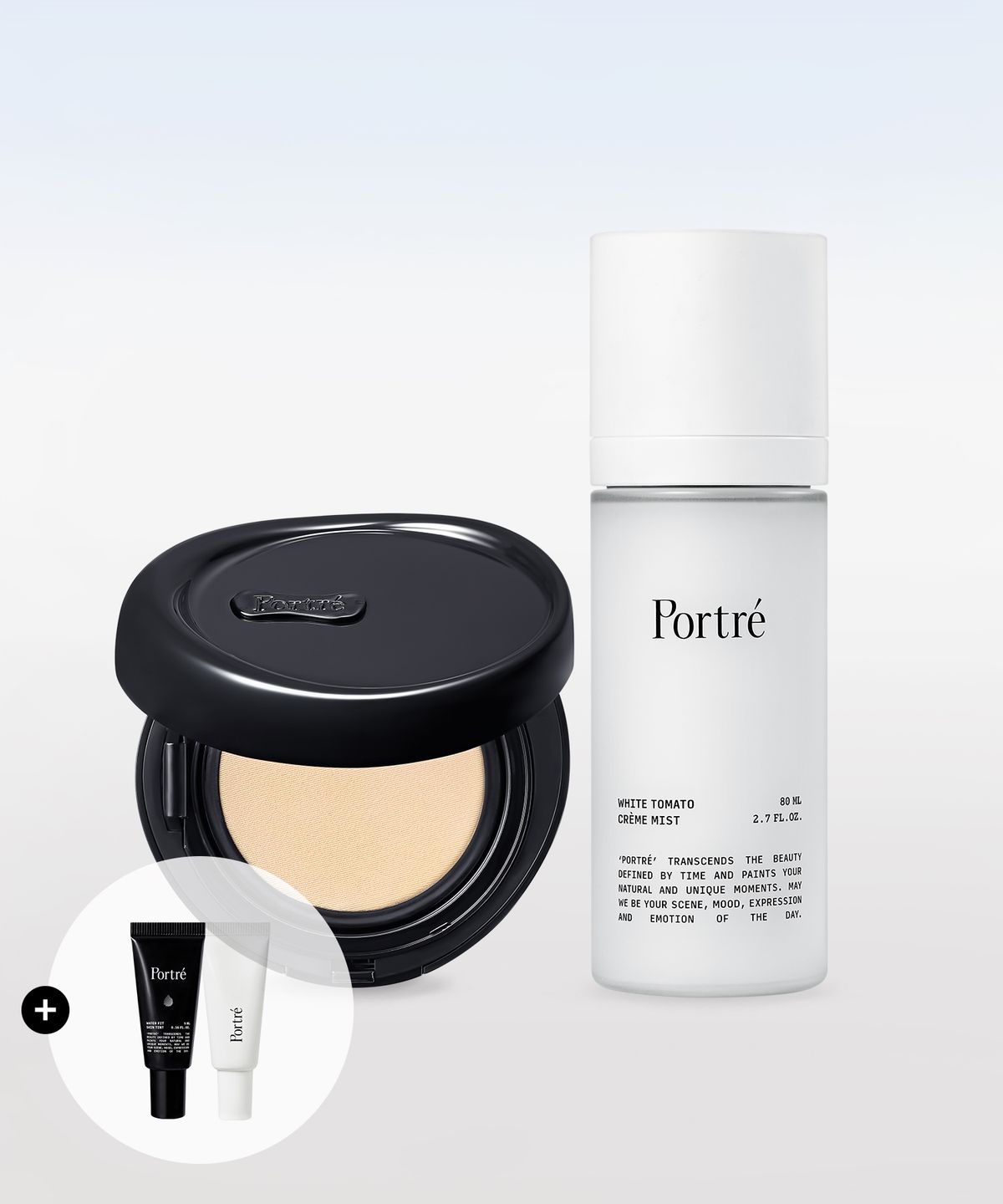 포트레(PORTRÉ) [SET] 데일리 웨어 메쉬 쿠션 + 화이트 토마토 크렘 미스트