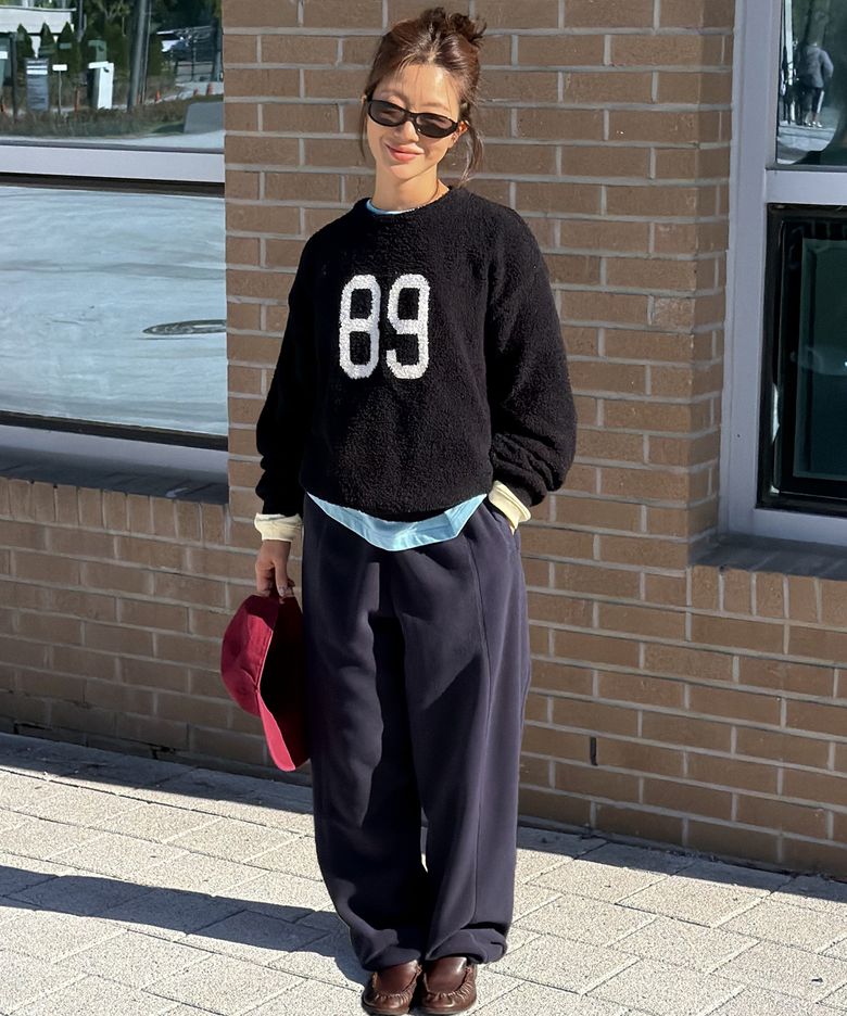 [가훤 pick] 데일리 와이드 플리스 팬츠_NAVY