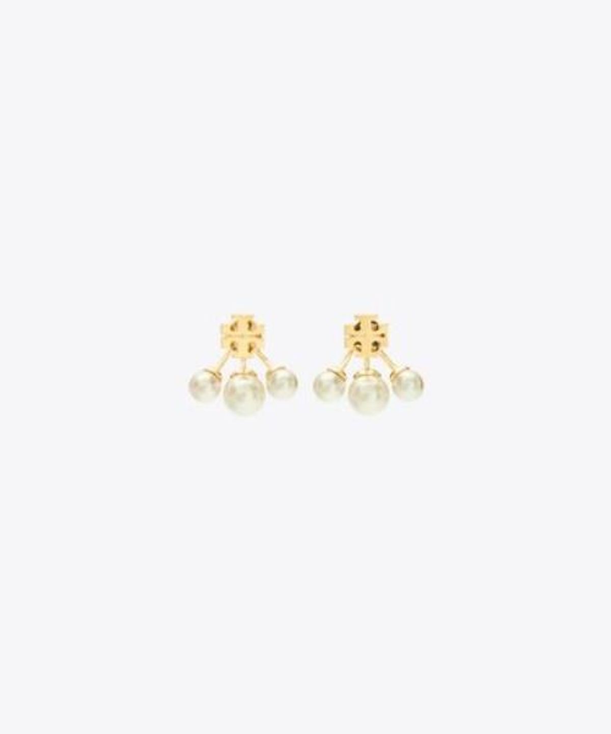 토리버치(TORYBURCH) 문댄스 펄 프론트백 이어링 - 토리 골드 / 크림
