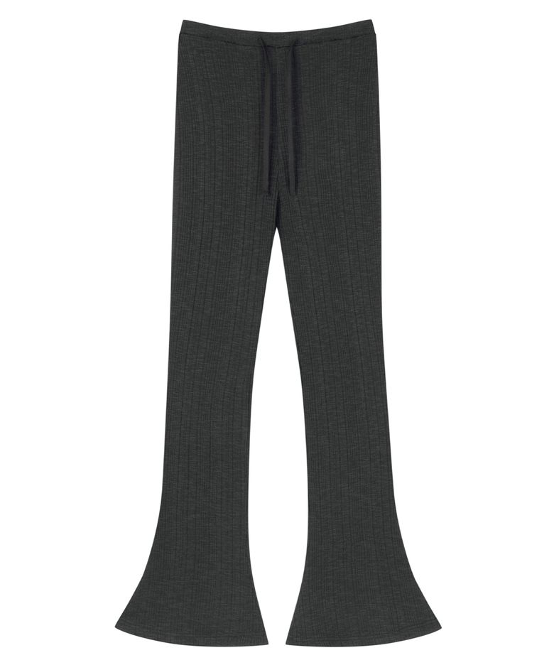 Knit Flare pants (Black)
