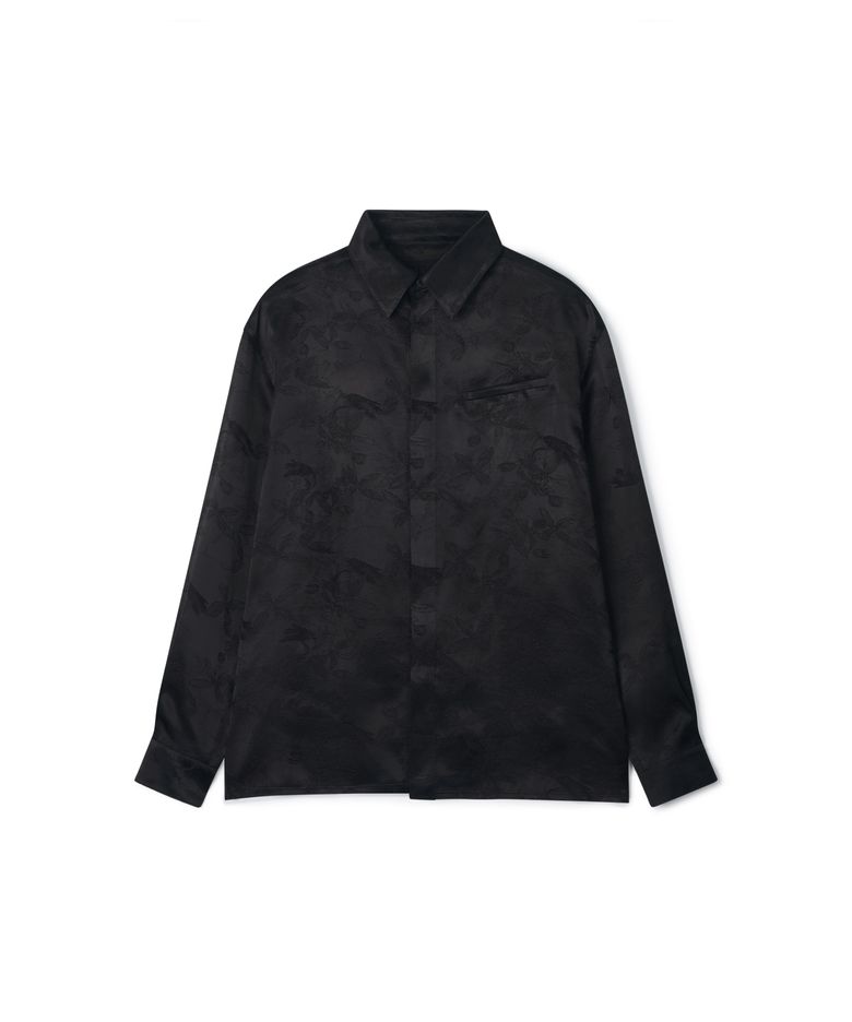 [PRE:T A PORTER] VISCOSE SATIN FLORAL POCKET SHIRTS