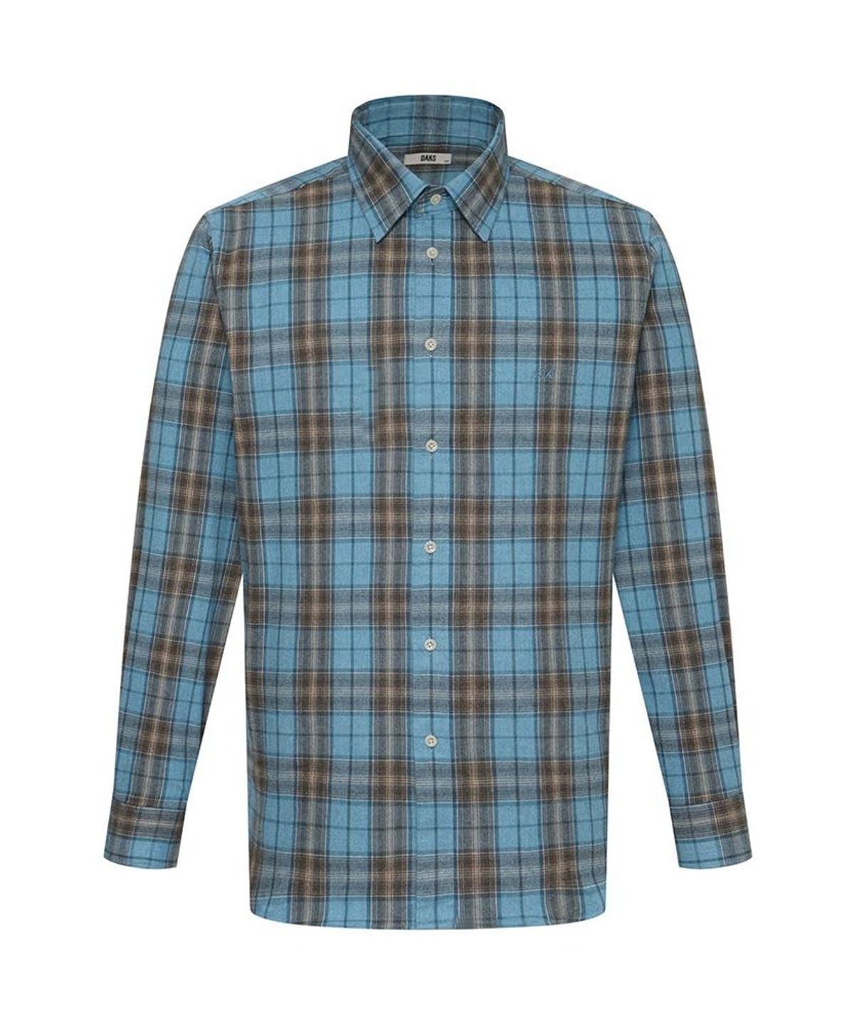 닥스셔츠(DAKS SHIRTS) 면100 미듐체크셔츠 레귤러핏 블루_DMW1SHCL112B1
