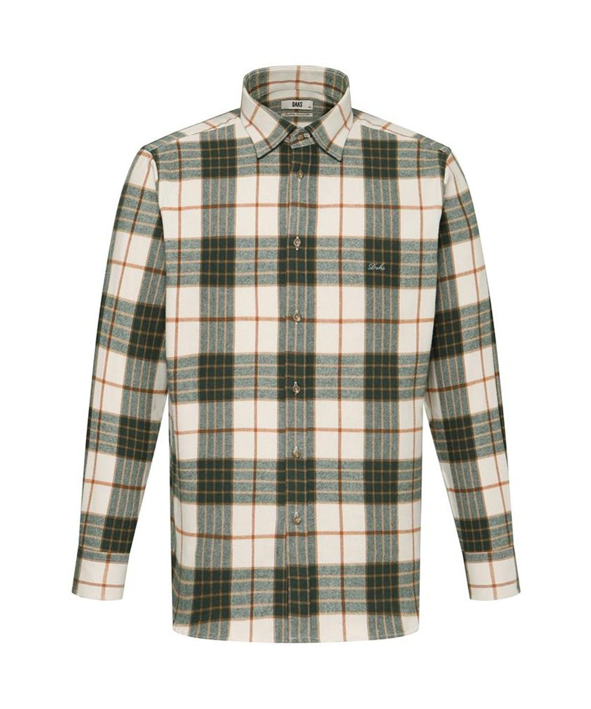 닥스셔츠(DAKS SHIRTS) 면100 미듐체크셔츠 레귤러핏 그린_DMW1SHCL113E1