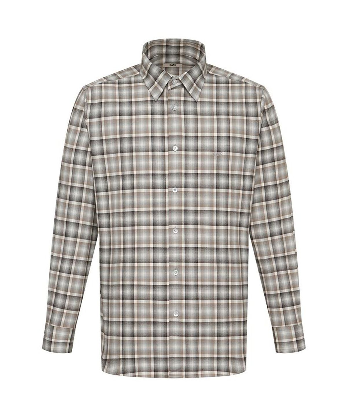 닥스셔츠(DAKS SHIRTS) 노케어 울혼방 미듐체크셔츠 레귤러핏 그레이_DMW1SHCL114G1