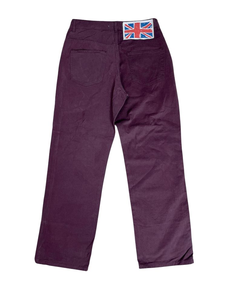 Brit Cotton Wide Pants (Wine)