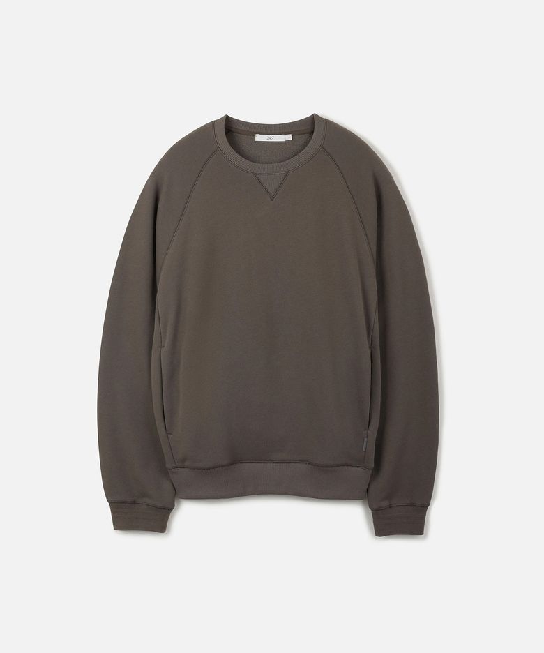 SUPIMA 크루넥 스웨트셔츠 BROWN