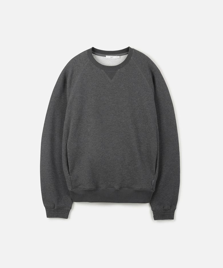 SUPIMA 크루넥 스웨트셔츠 CHARCOAL MELANGE