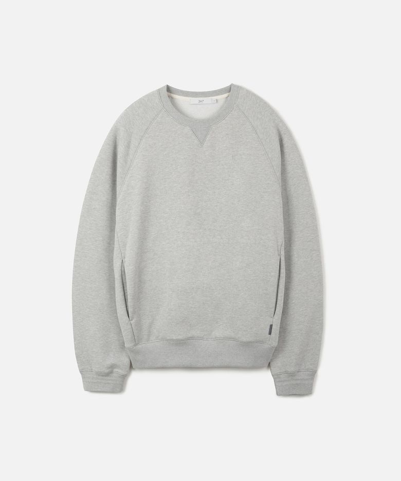 SUPIMA 크루넥 스웨트셔츠 GRAY