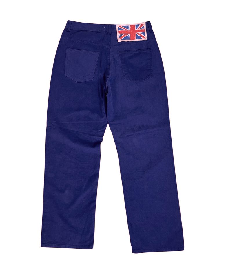 Brit Cotton Wide Pants (navy blue)