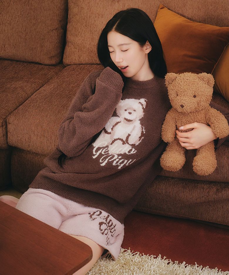 BABY MOCO 베어 자카드 풀오버 & 숏 팬츠 셋업 PWNT264120