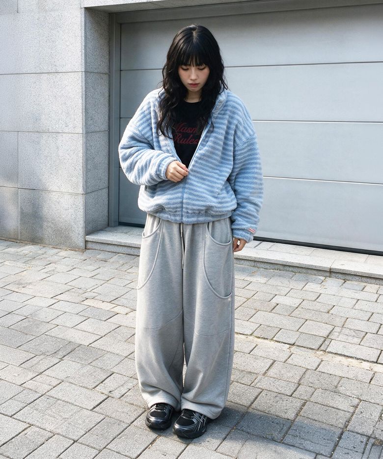 Boggle Fur Zip-Up Jacket_Blue