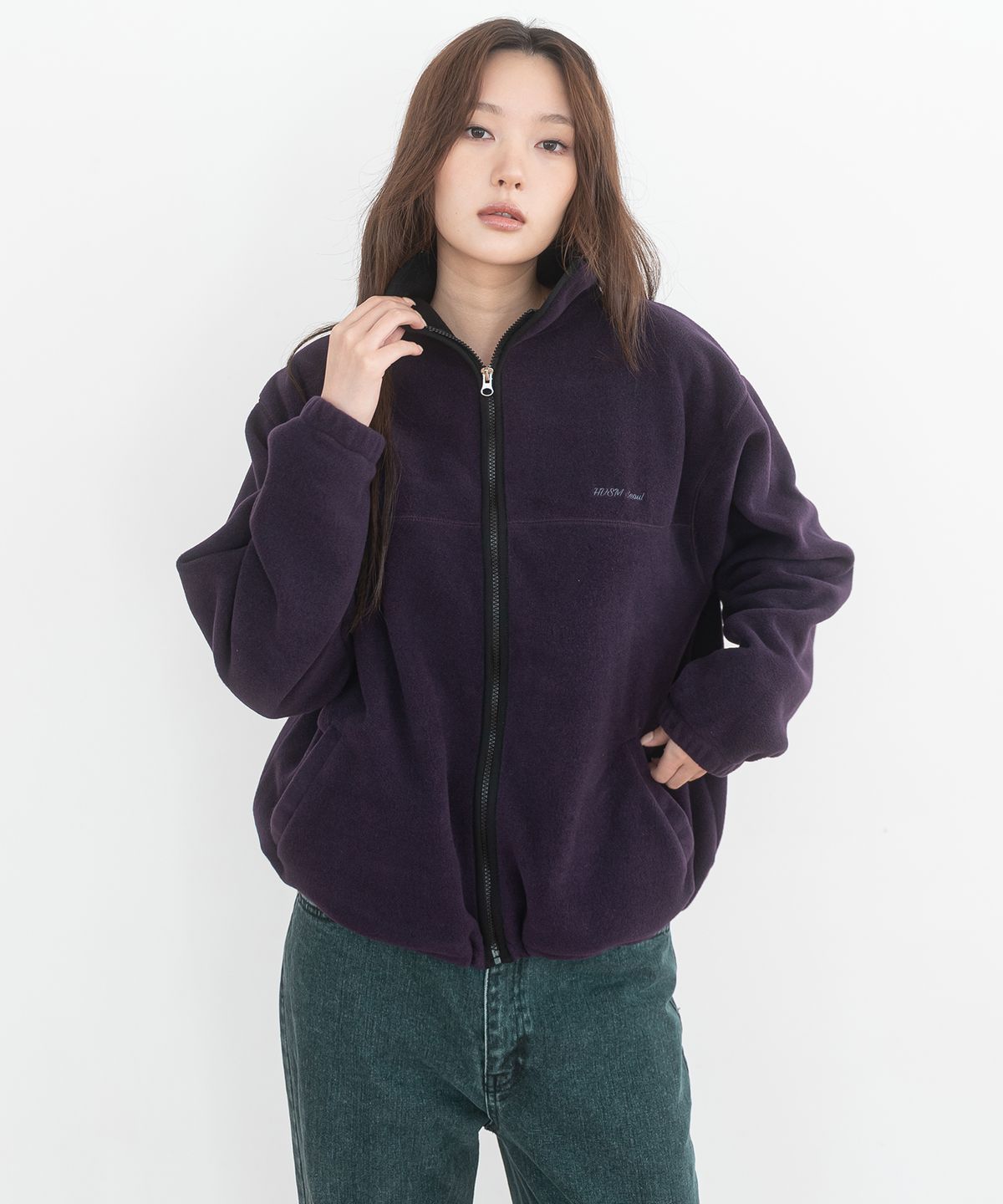 해비즘(HAVISM) HVSM FLEECE JACKET(PURPLE)