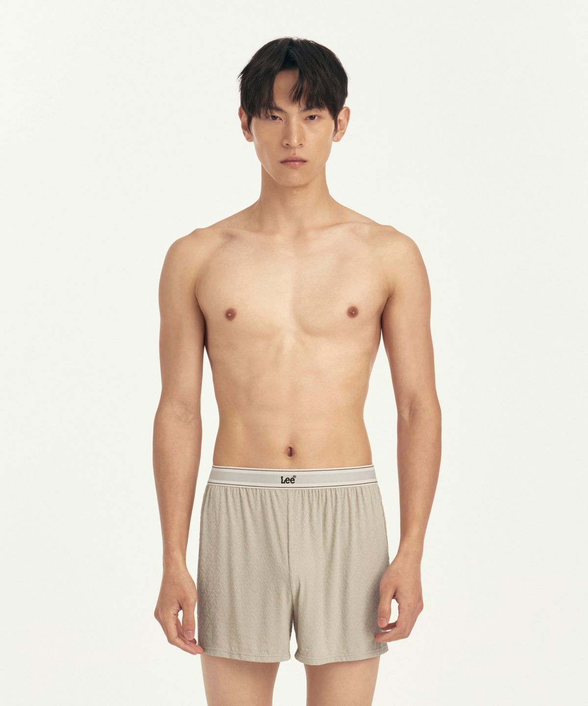 리 바디웨어(LEE BODYWEAR) 시그니처 Lee 쟈카드 트렁크_베이지