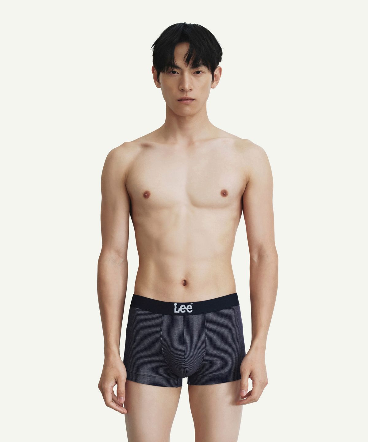 리 바디웨어(LEE BODYWEAR) 시그니처 히커리 스트라이프 드로즈_네이비