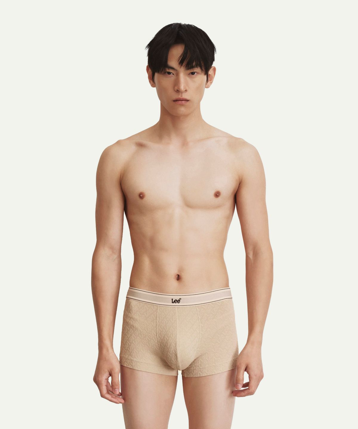 리 바디웨어(LEE BODYWEAR) 시그니처 Lee 쟈카드 드로즈_베이지
