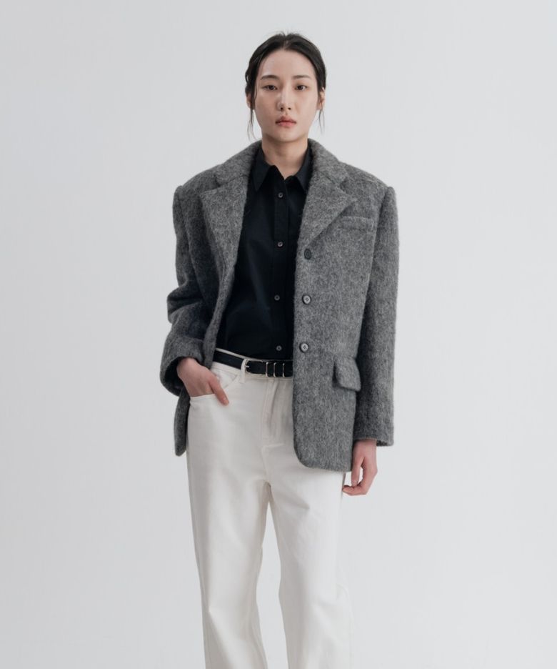릴렉스핏 울 블레이저 (그레이)