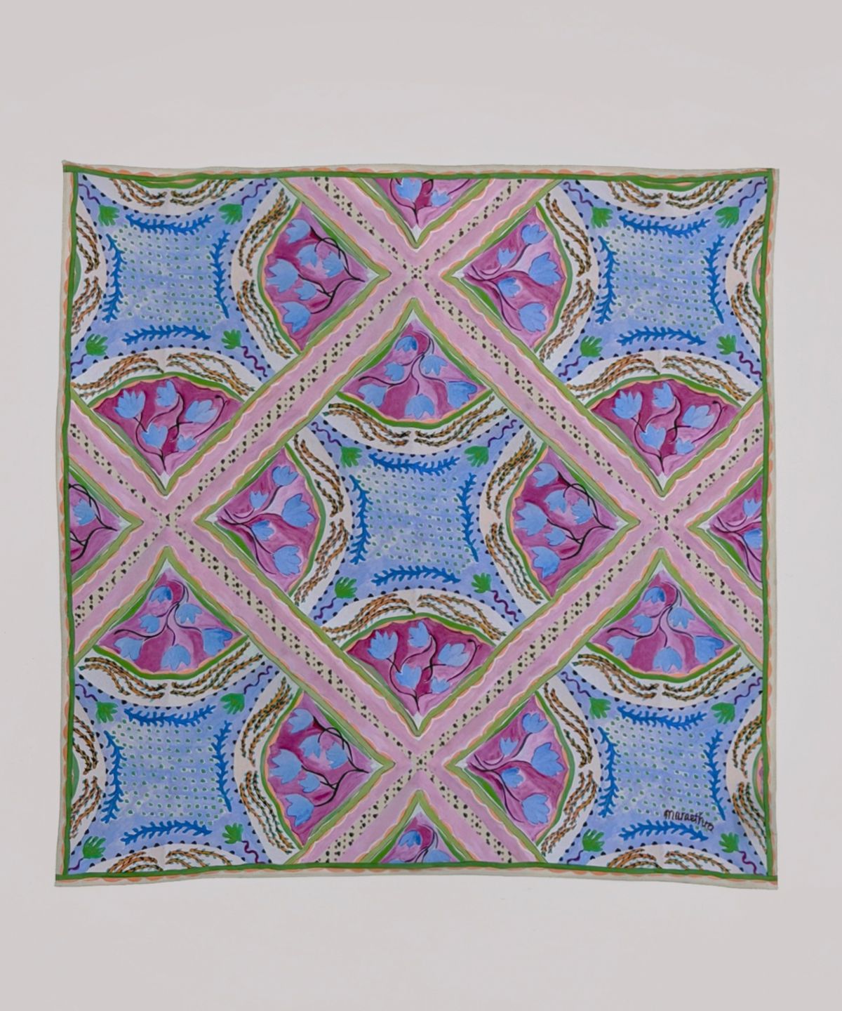 마레트라(MARAETHRA) Hidden Passage Silk Square Scarf 히든 파시지 실크 스퀘어 스카프