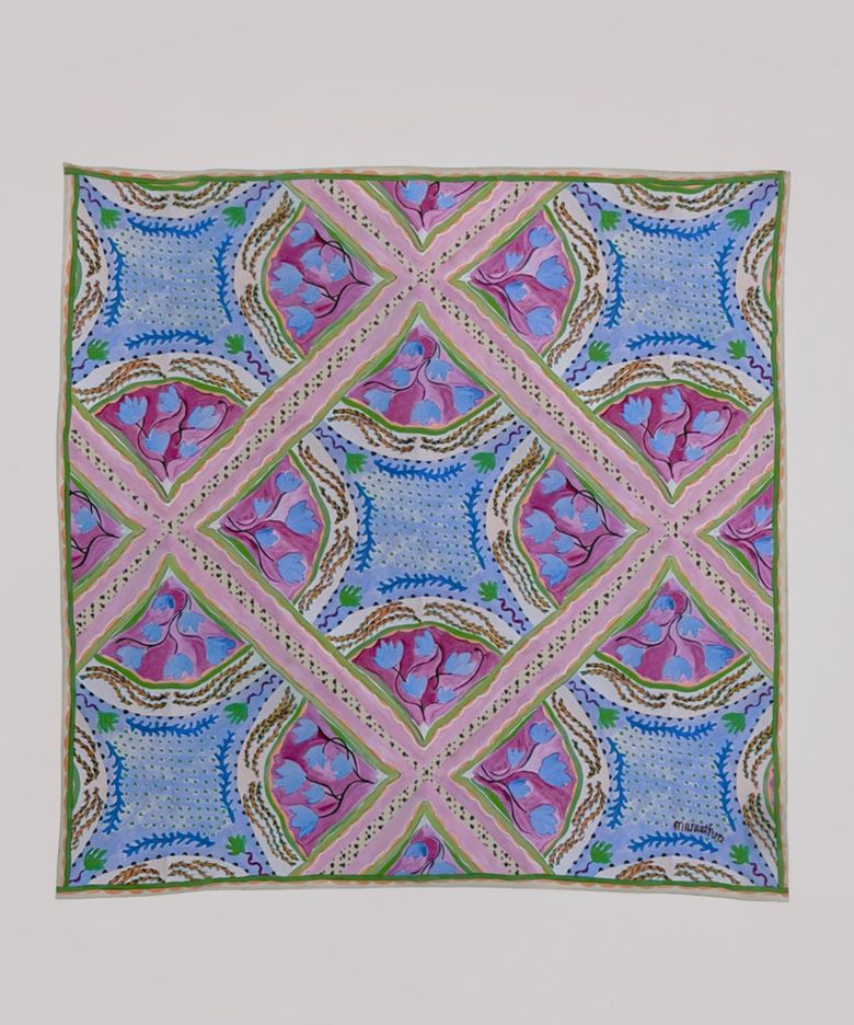Hidden Passage Silk Square Scarf 히든 파시지 실크 스퀘어 스카프