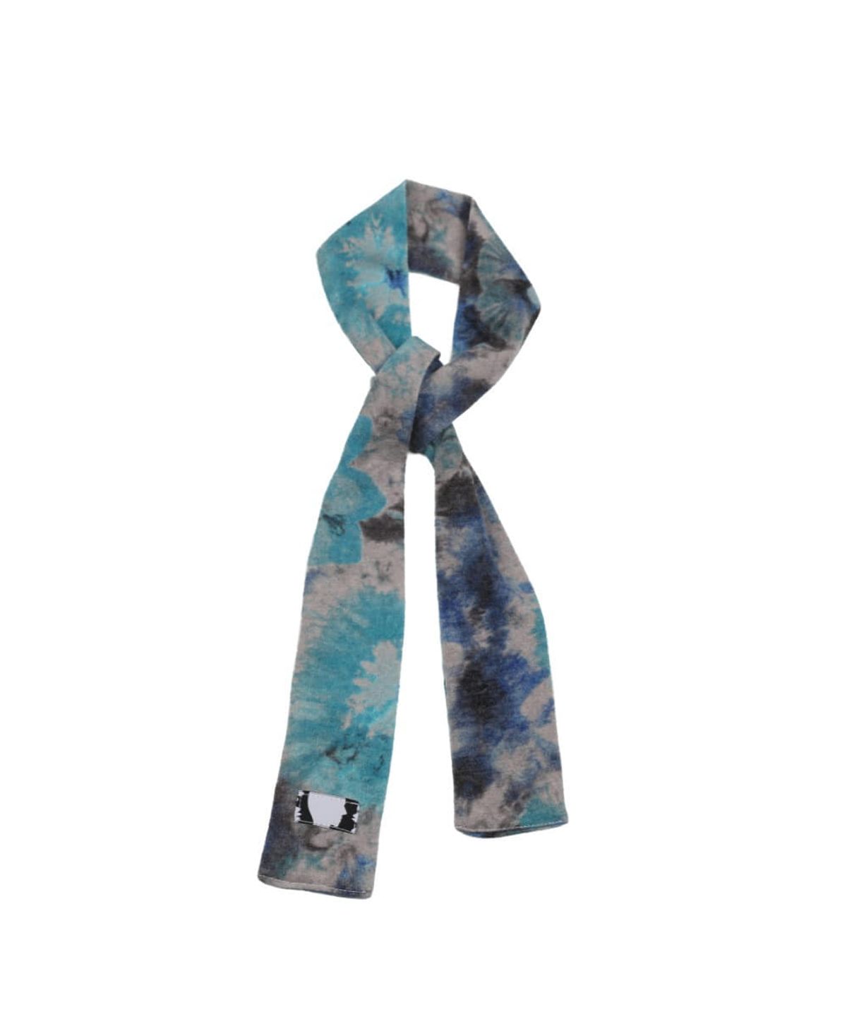 히피하우스(HIPPIE HAUS) Blue Flower Knit Scarf