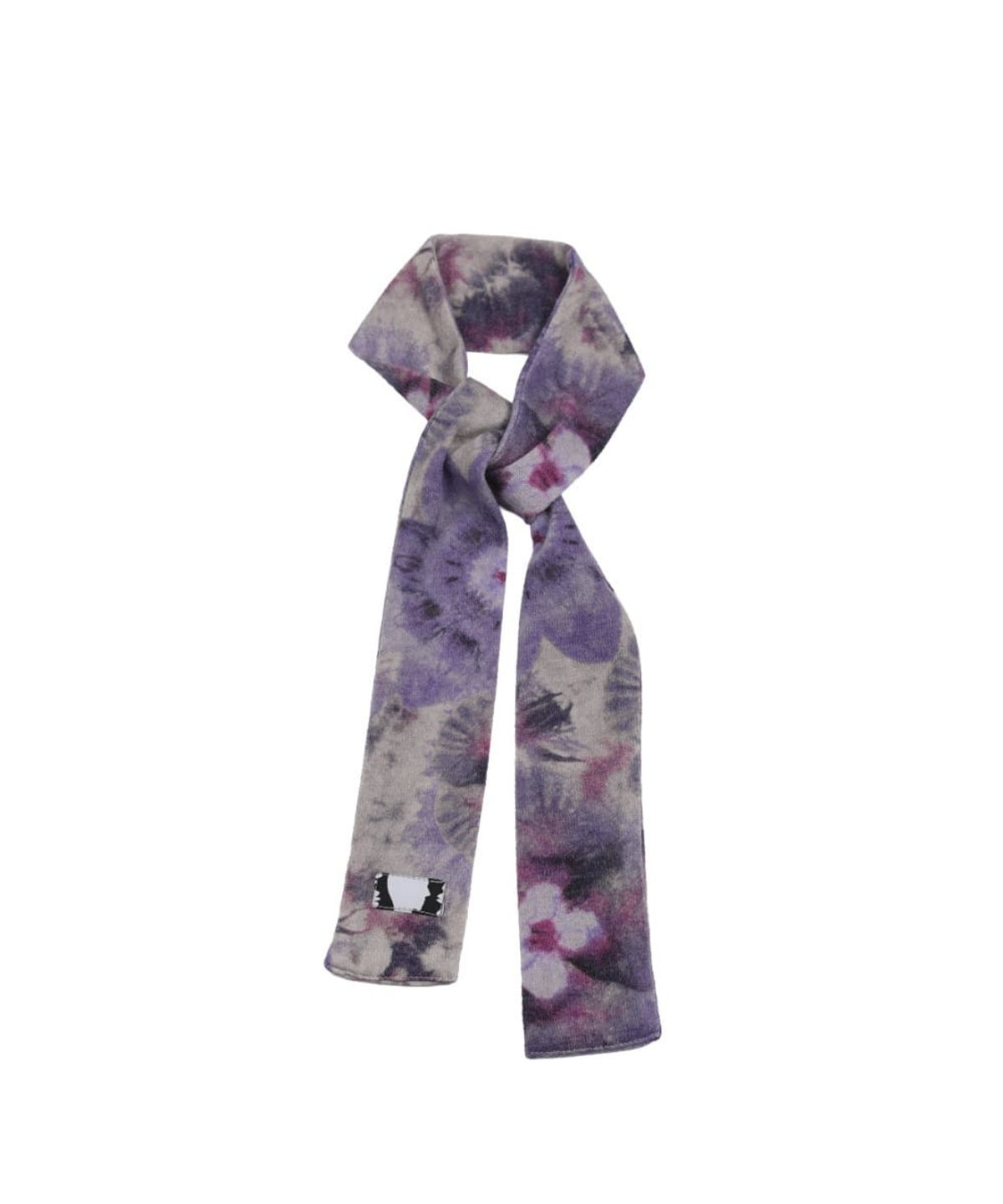 히피하우스(HIPPIE HAUS) Purple Flower Knit Scarf