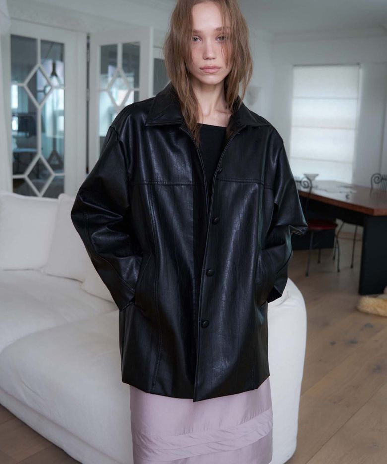 NOIR LEATHER JACKET - BLACK